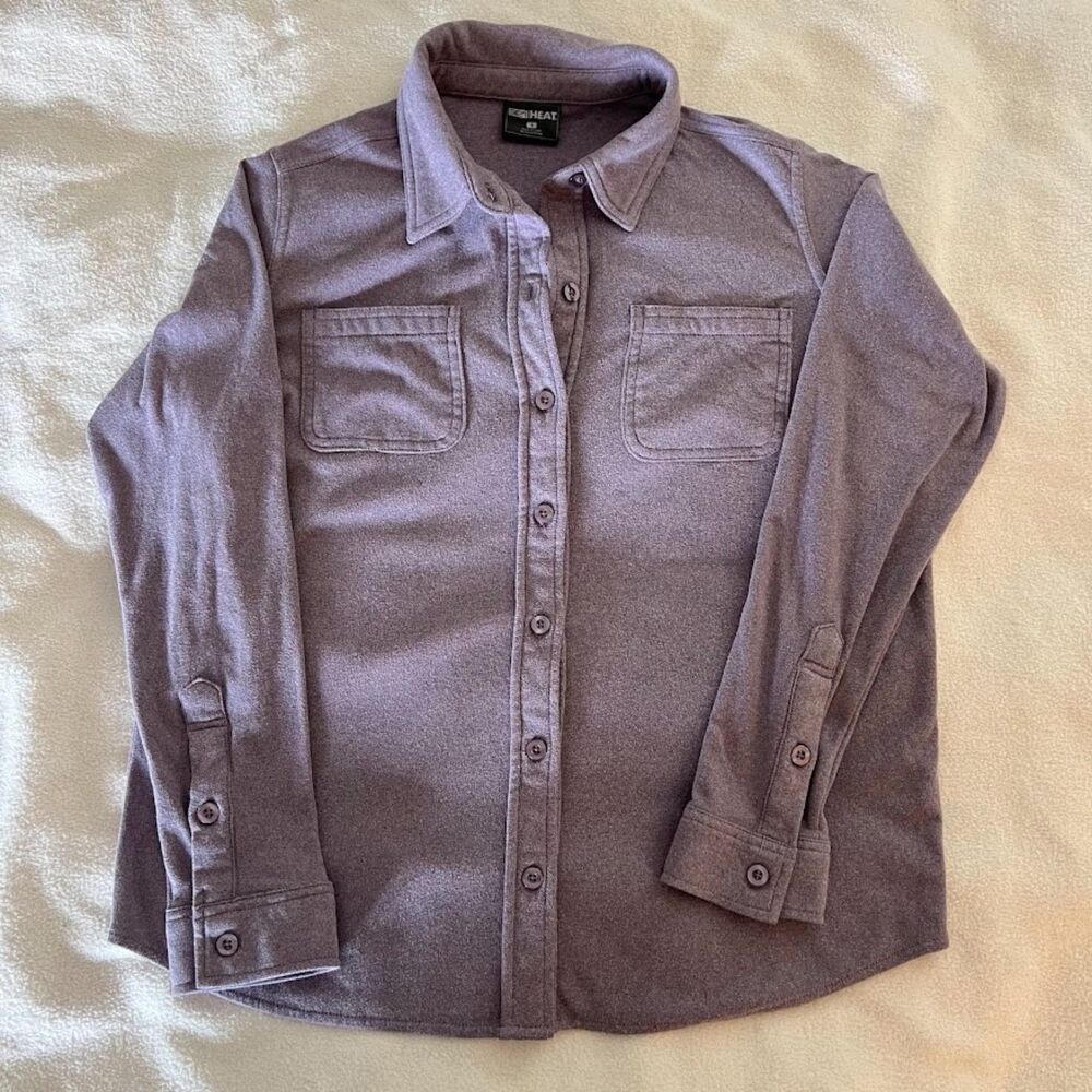 32 Degree Heat Women's Button-Down Shirt Purple, Size S